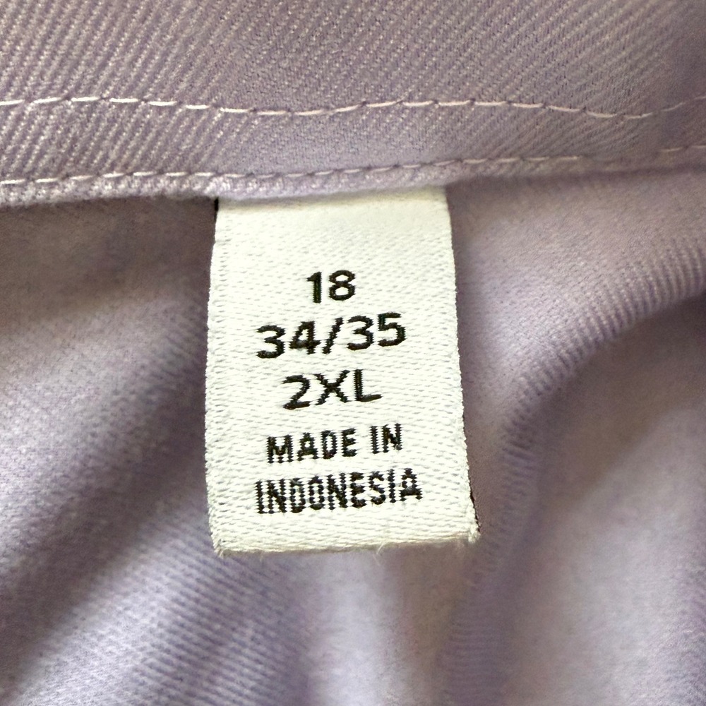 Calvin Klein Infinite Wrinkle Free Slim Fit Stretch Flex Dress Shirt Purple 2XL - Picture 5 of 8